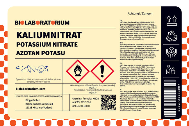 Kaliumnitraat 1000g Biolaboratorium Main Image