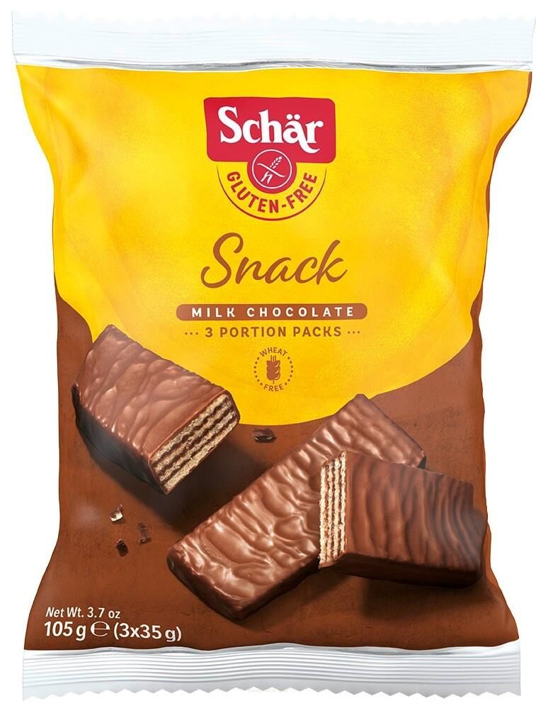 Čokoládové snack wafle (3x35g) bezlepkové 105g SCHÄR