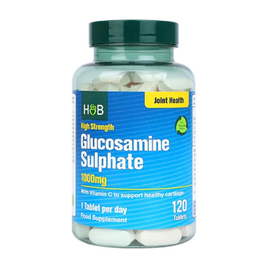 Holland & Barrett Glucosaminsulfat 120 Tabletten, 1000mg, für Gelenkgesundheit, sichtbare Packung mit Tabletten