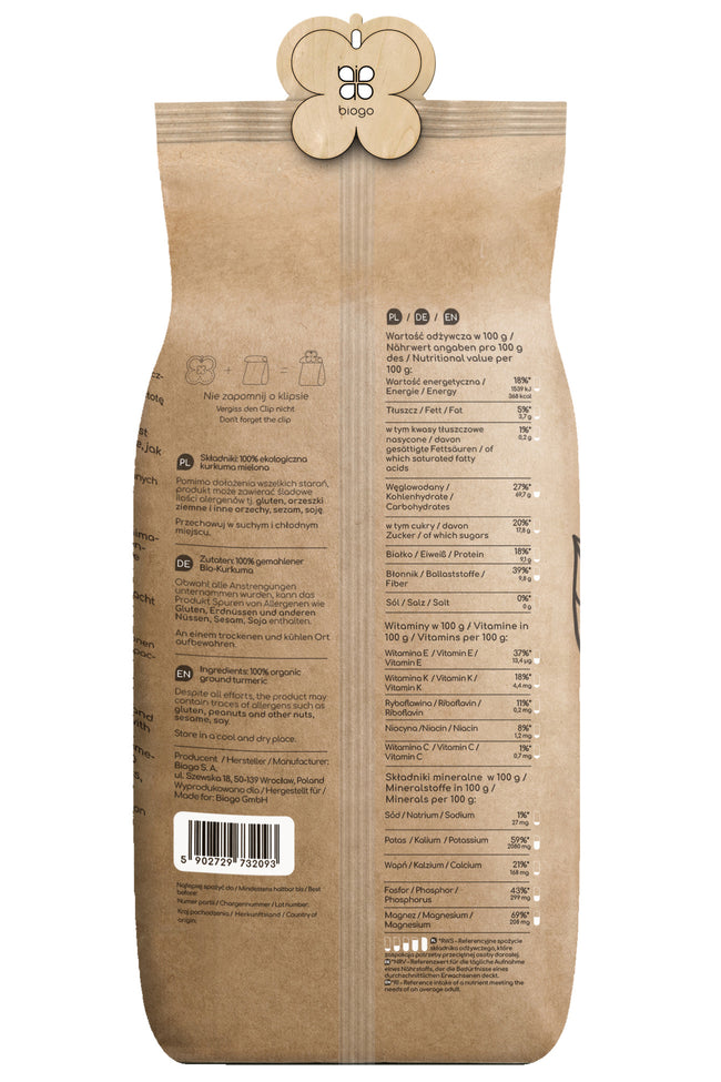 Biodynamisk malet gurkemeje 500 g BIOGO Main Image