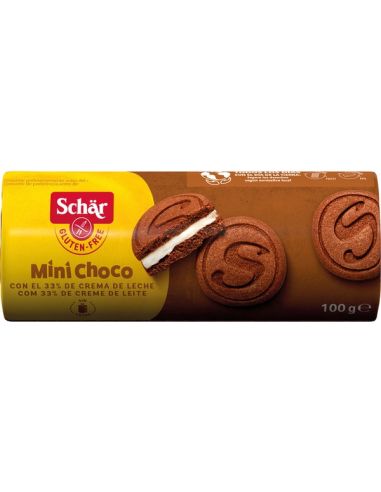 Glutenfreie Mini-Sorrisi-Markisen von SCHAR, Kakaowürfel mit Krem, 100 g, knusprige glutenfreie Snacks in Packung
