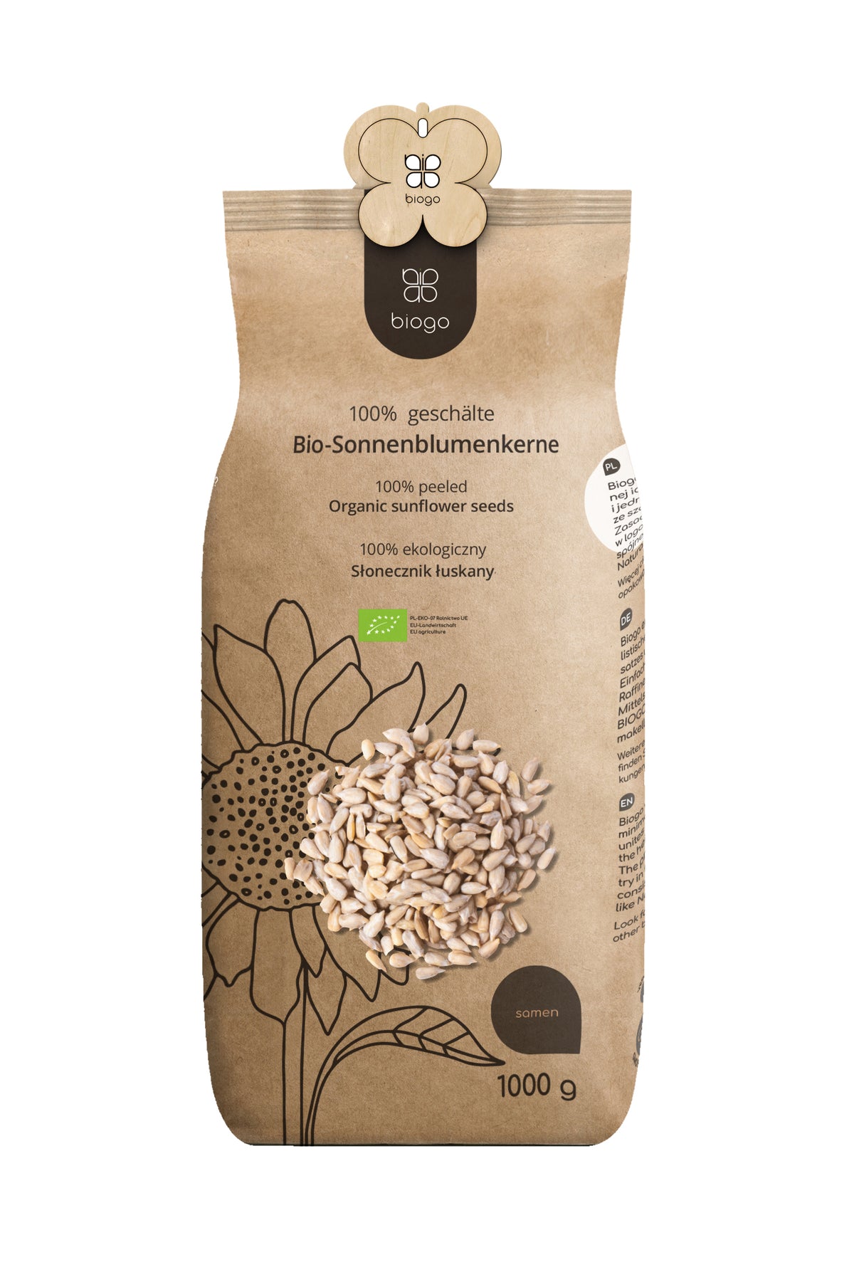 GESCHÄLTE SONNENBLUMENKERNE BIO 1 KG BIOGO