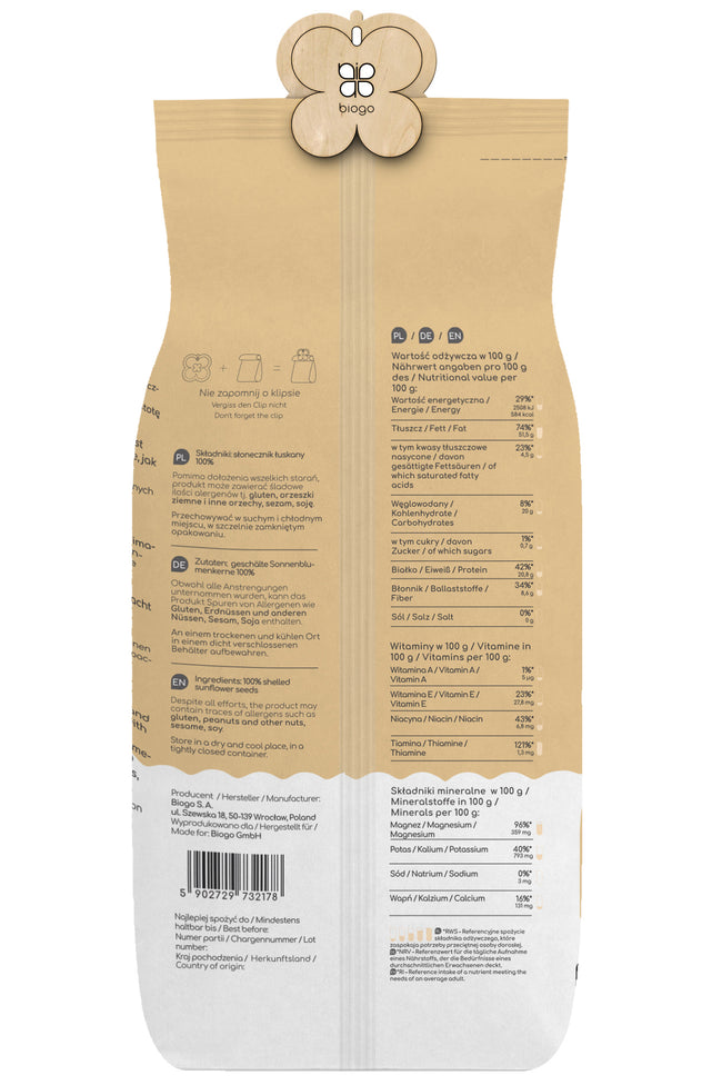 Biji Bunga Matahari Kupas 1 kg BIOGO Main Image