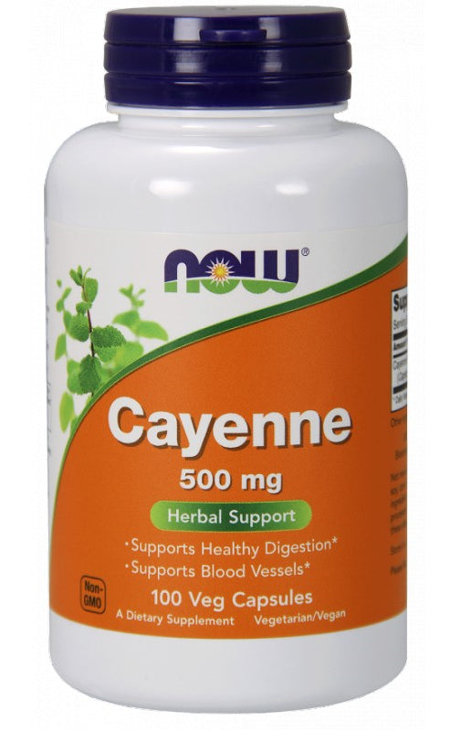 Cayennepfeffer Cayennepfeffer Capsaicin 500mg 100 Kapseln NOW FOODS