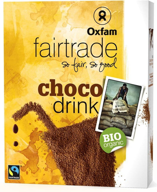 Bio fair gehandeltes Schokoladenpulver von OXFAM in 375 g Packung, feines dunkles Kakaopulver für Backen und Getränke