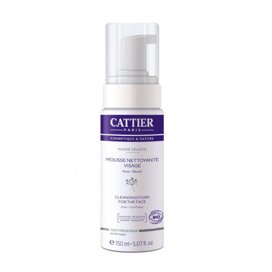 Sanfter Gesichtsreinigungsschaum von CATTIER, biogo, 150 ml, mit reinigender Formel für frische, saubere Haut.