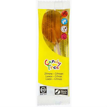 Glutenfreie Lutscher mit Zitronengeschmack BIO 13 g - CANDY TREE