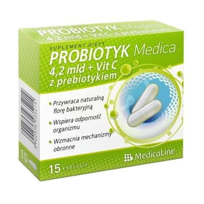 Probiotische 42 Milliarden + Vitamin C mit präbiotischen 15 ALINESS-Kapseln
