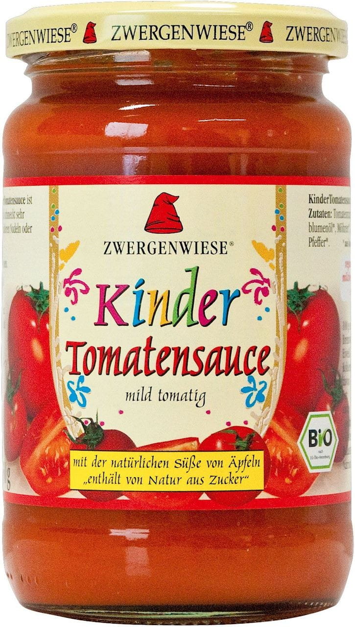 Glutenfreie Tomatensauce für Kinder BIO 350 g - ZWERGENWIESE