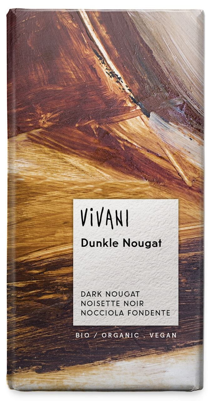 BIO Nougat Bitterschokolade 100 g - VIVANI