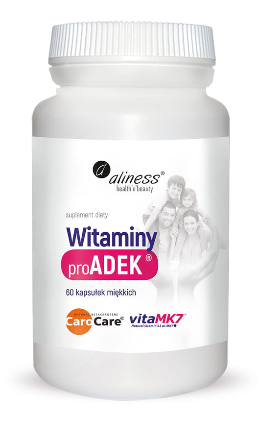 Vitamine pro ADEK ALINESS Kapseln, 60 Stück, Nährstoffpräparat mit Vitamin A, D, E und K in Kapselform
