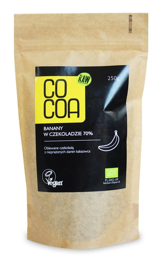 Schokolierte Bananen mit 70% Bio-Kakao von Cocoa, 250 g, frisch und lecker.