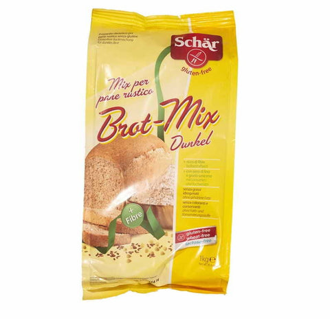 Brotmix dunkel Mehl für Vollkornbrot, glutenfrei 1 kg SCHÄR