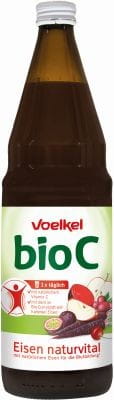 Eisenreicher BIO Saftmix von VOELKEL in 750 ml Flasche, naturbelassene Mischung aus frischen Bio-Obst- und Gemüsesäften