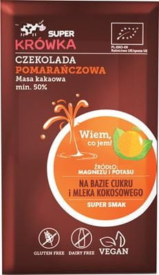 Bio glutenfreie Orangenschokolade ohne Laktose von MEGUSTO, 80 g, mit zarter Fudge-Textur und frischem Orangengeschmack.