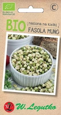 Bio Mungobohnen Sprossensamen von LEGUTKO, 30 g, für gesunde, knackige Sprossen, frisch und naturbelassen.