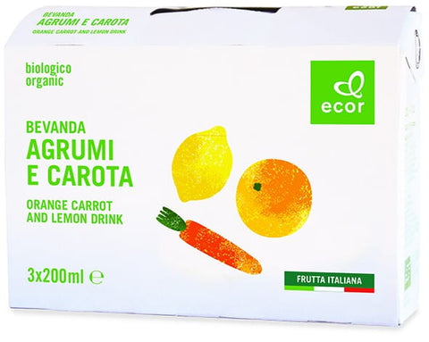 BIO Zitrus- und Karottengetränk 3 x 200 ml ECOR