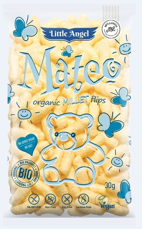 Maischips Hirse Mateo ab 7 Monaten, glutenfrei, BIO, in 30 g Packung, von CIBI für Babys ab 7 Monaten