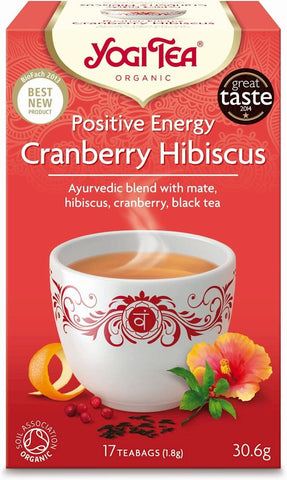 Positiver Energietee Cranberry - BIO Hibiskus (17 x 18 g) - YOGI TEA