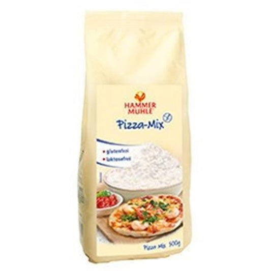 Glutenfreie Pizzamischung von HAMMERMUHLE in 500 g Packung, feine Mischung für selbstgemachte Pizza, im Bild sichtbar