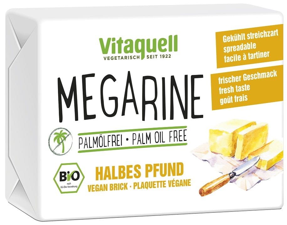 Margarine (ohne Palmöl) BIO-Würfel 250 g - VITAQUELL