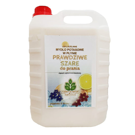 Kaliseife echtgrau zum Waschen in flüssigem Zitronen-Blütenduft 5l SOAPHOUSE RETURN TO NATURE