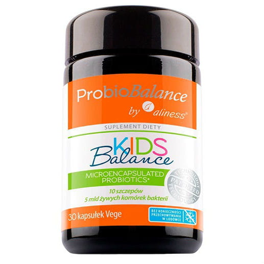Probiobalance Kids Balance mikroverkapseltes Probiotikum 10 Stämme 5 Milliarden Bakterien 30 Kapseln ALINESS