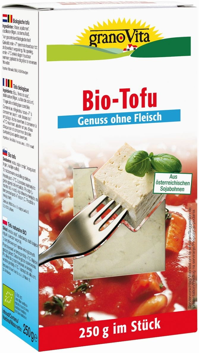Natürlicher glutenfreier Tofu BIO 250 g - GRANOVITA