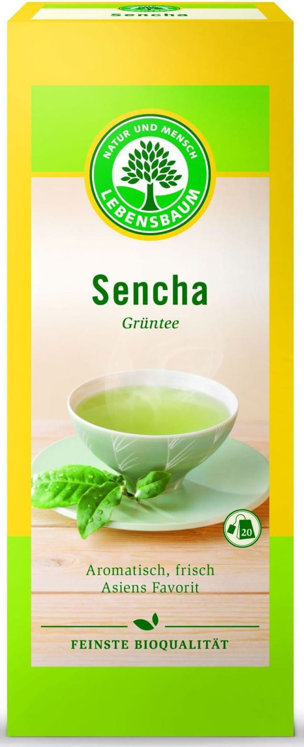 Grüner Sencha-Tee im Teebeutel BIO (20 x 15 g) - LEBENSBAUM
