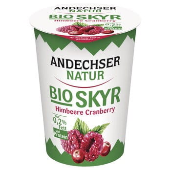 Skyr Joghurt 02% Himbeer Cranberry BIO 400 g ANDECHSER NATUR