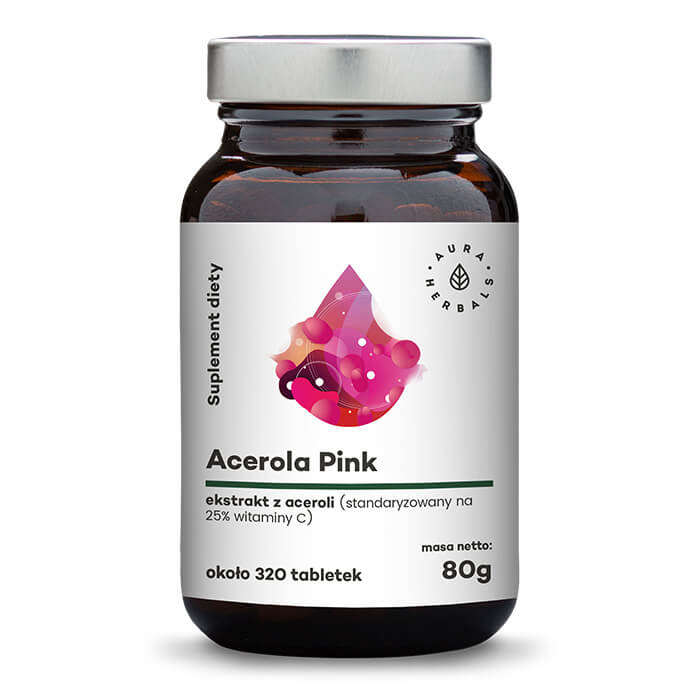 Acerola rosa Acerola-Fruchtextrakt 320 Tabletten 80 g AURA HERBALS
