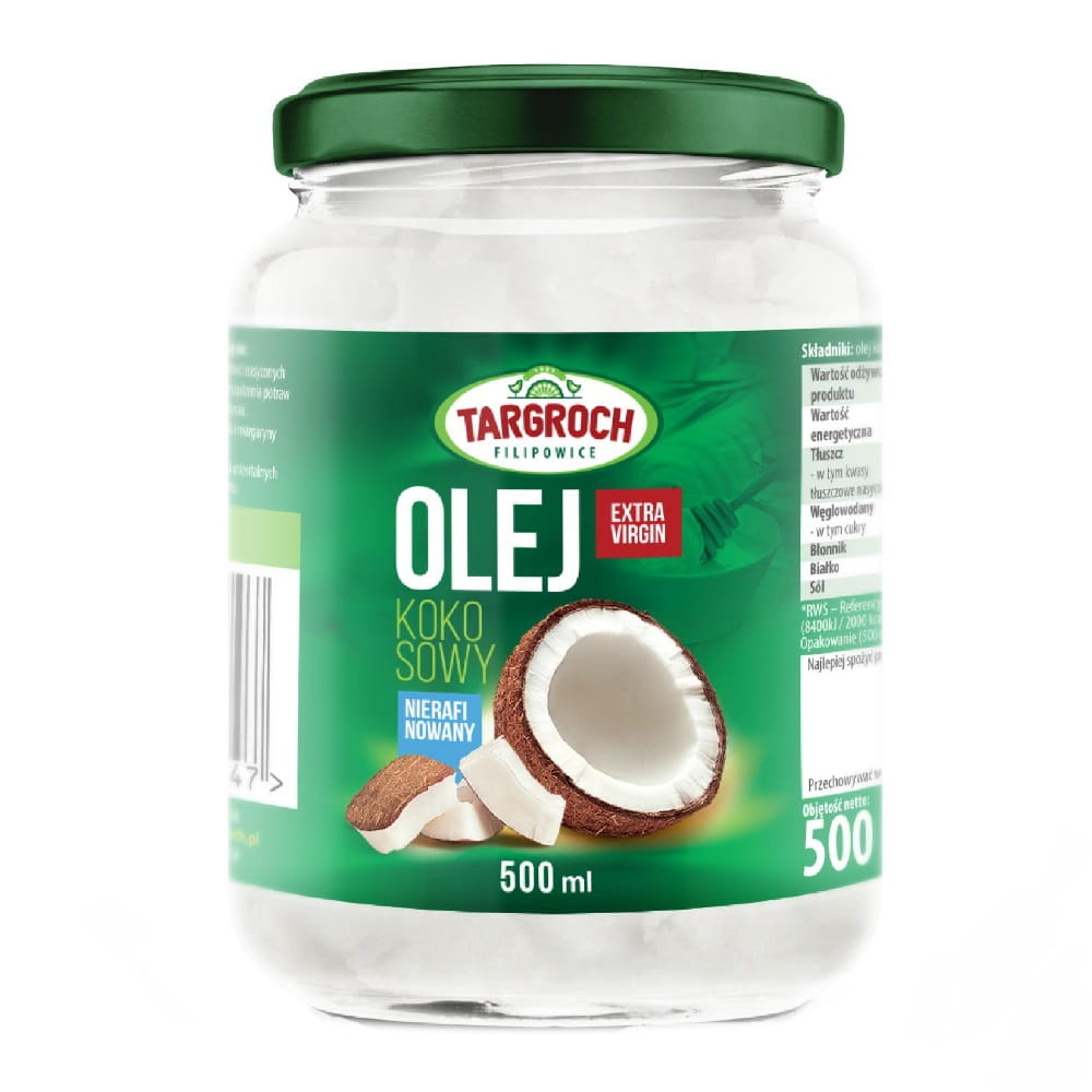 Unraffiniertes extra natives Kokosöl 500 g TARGROCH