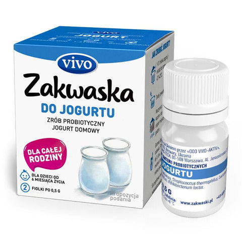 Hausgemachter Vivo-Joghurt lebende Bakterienkulturen 2 x 05 g ZAKWASKI VIVO