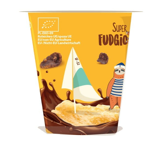 Bio Cornflakes mit Schokoladenflocken von MEGUSTO, 50 g, knuspriges Frühstücksmüsli mit Schokoladengeschmack.