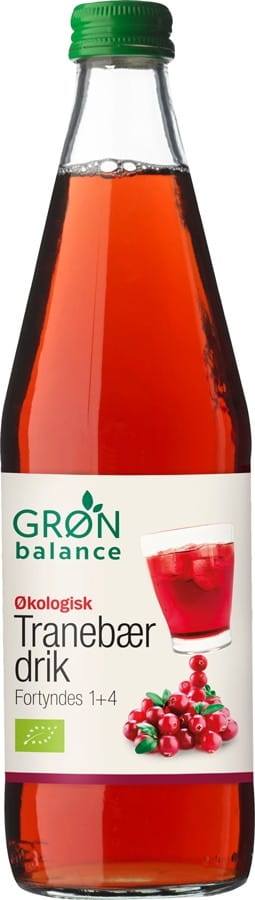 Bio Cranberry-Getränkekonzentrat von GRON BALANCE in 500 ml Flasche, konzentrierter Cranberry-Saft für Getränke.