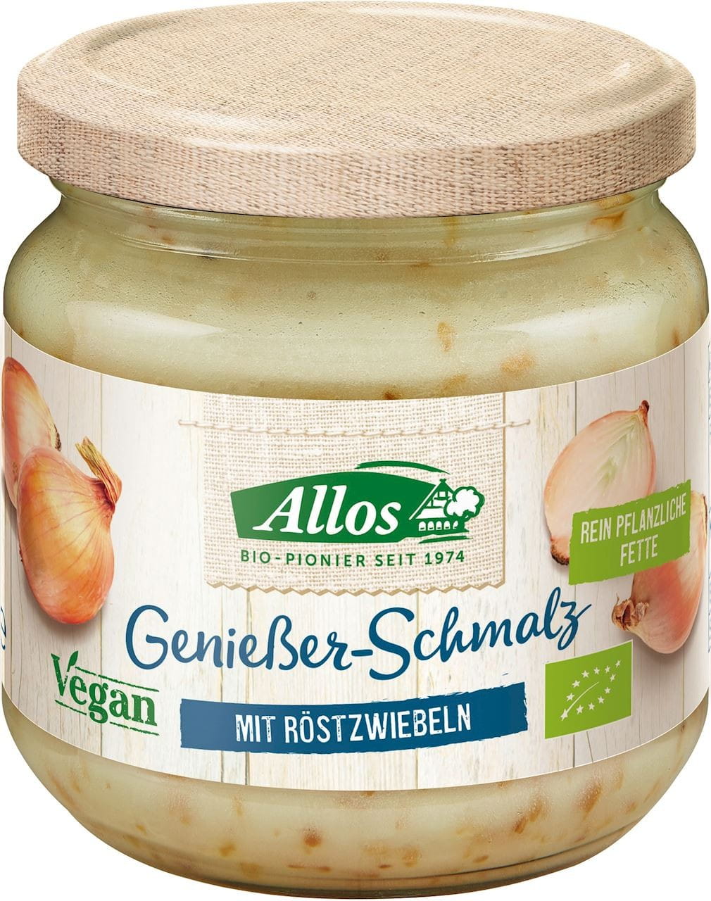 Veganes Schmalz mit Röstzwiebeln und Apfel glutenfrei BIO 150 g - ALLOS