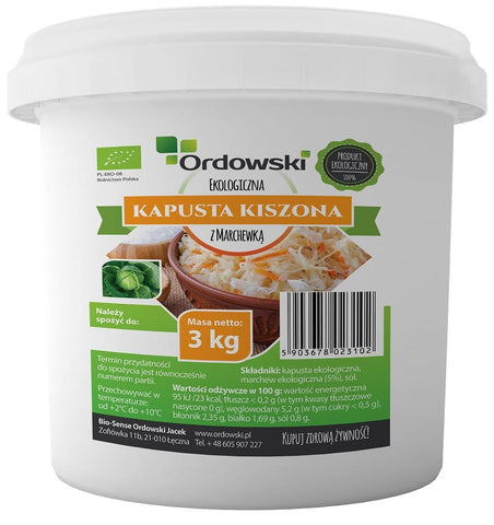 Sauerkraut BIO 3 kg (Eimer) - ORDOWSKI