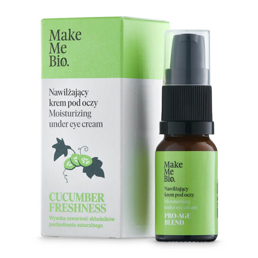 Feuchtigkeitsspendende Augencreme von biogo mit Gurkenextrakt, 10 ml, für frische und gepflegte Augenpartie.