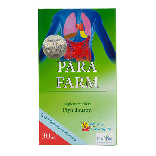Flasche Farm Steam 30 ml von INVENT FARM mit grüner Verpackung und Dosierungsspritze, für landwirtschaftliche Anwendungen