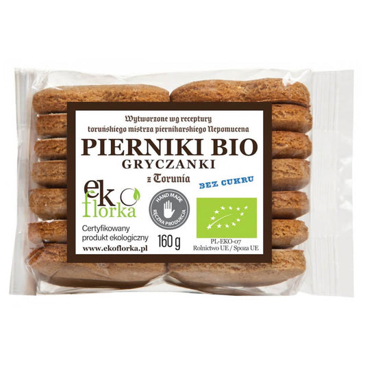 Bio Buchweizenlebkuchen von EKOFLORKA, 160 g, knusprig und naturbelassen, mit traditionellen Gewürzen und Bio-Zutaten.