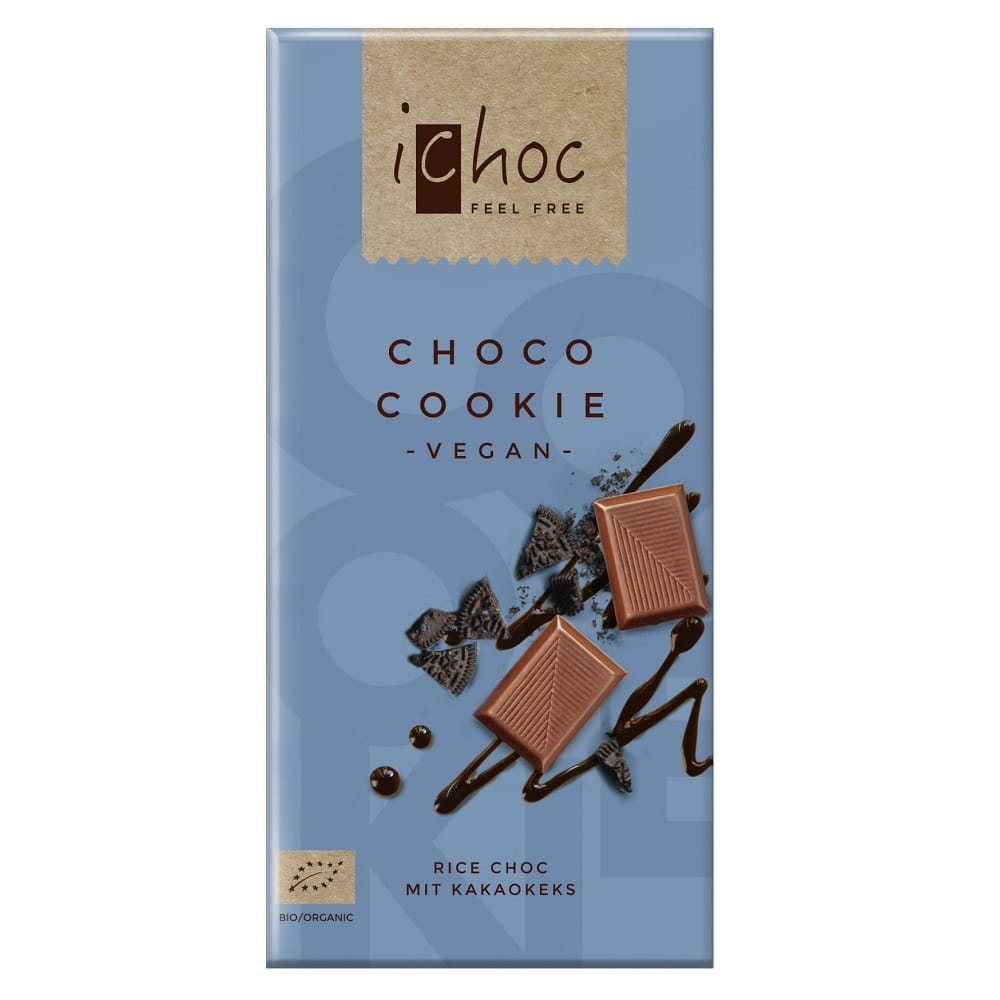 Ichoc-Schokolade mit Kakaokeksstückchen (auf einem Reisgetränk) BIO 80 g - VIVANI