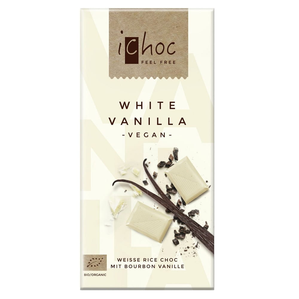 Ichoc weiße Schokolade mit Vanille (auf einem Reisgetränk) BIO 80 g - VIVANI