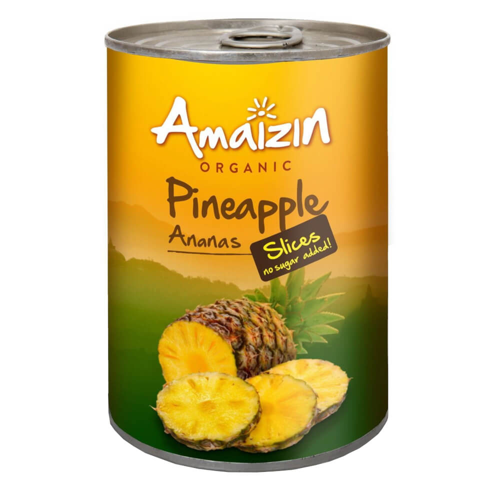 Ananasscheiben im eigenen Saft (Dose) BIO 400 g - AMAIZIN