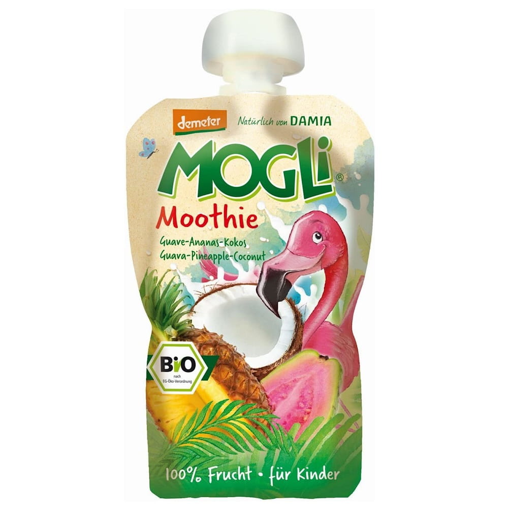 Moothie - Püree mit Guave, Ananas und Kokosnuss 100% Frucht ohne Zuckerzusatz BIO 100 g - MOGLI