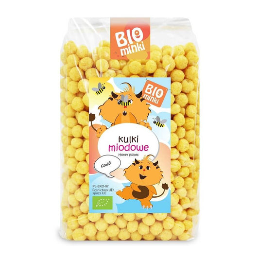 BIO-Honigkugeln von BIOMINKI, 250 g, handgefertigte Honigkugeln mit natürlichem Bienenhonig in einer Verpackung.