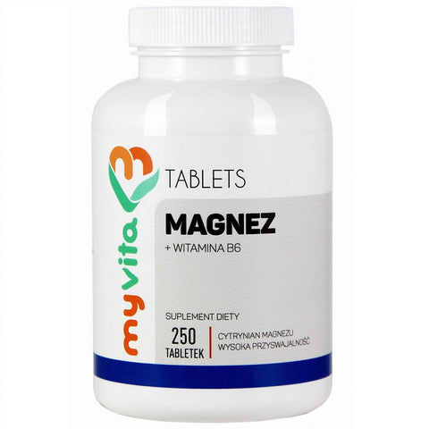 Magnesium Magnesiumcitrat 450mg + Vitamin B6 250 Tabletten MYVITA