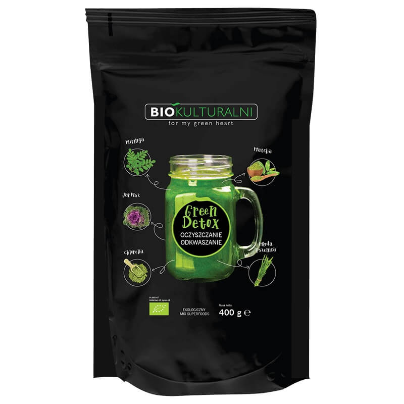 Mischung aus Superfoods Green Detox BIO 400 g - BIOKULTURAL