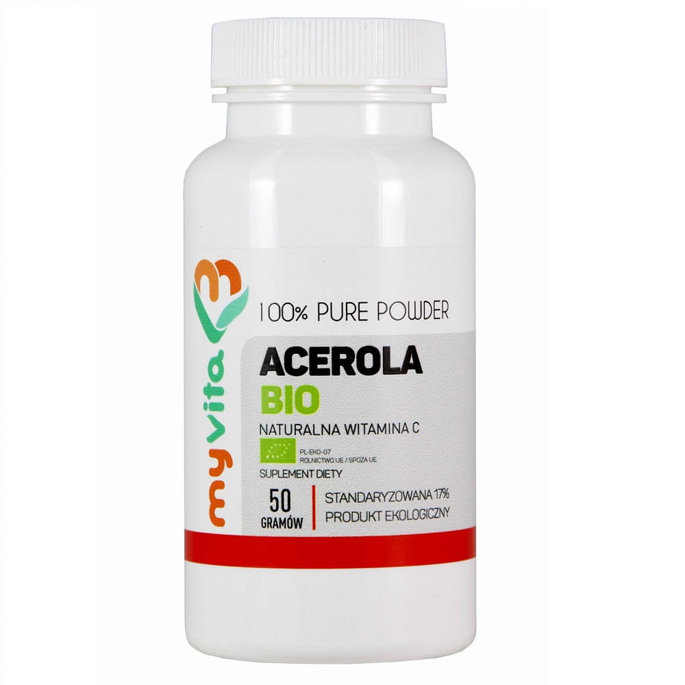 Acerola BIO natürliches Vitamin C Pulver 50g MYVITA