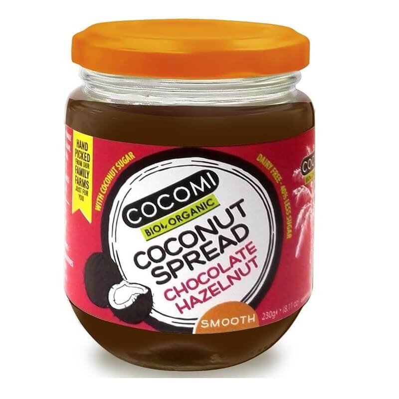 Kokoscreme mit Schokoladengeschmack und Haselnüssen BIO 230 g - COCOMI