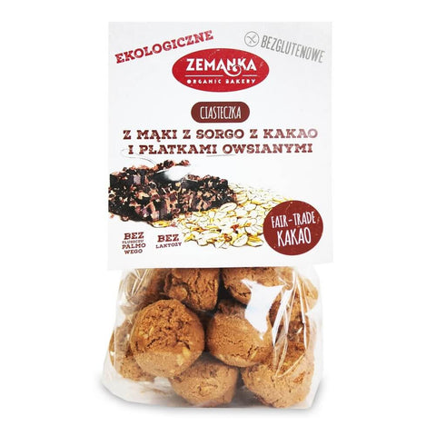 Glutenfreie Kekse aus Sorghummehl mit Haferflocken und Kakao BIO 100 g - ZEMANKA